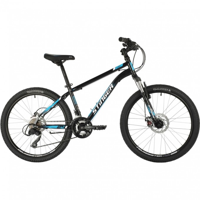 Подростковый велосипед STINGER CAIMAN D MS черный с рамой 12" 24SHD.CAIMAND.12BK10